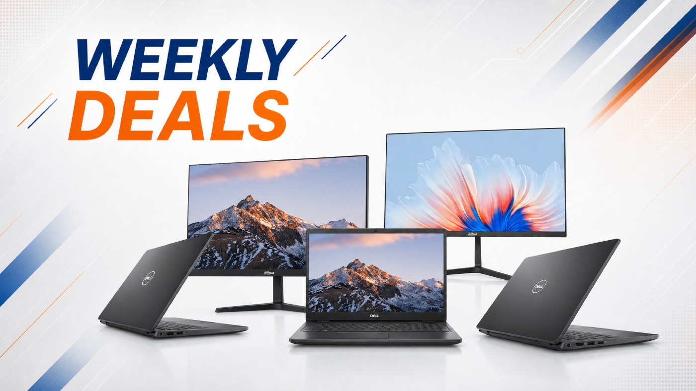 Weekly deals on laptops and monitors